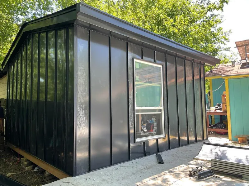 Black standing seam metal wall panels for Metal Roof Installation in Marlborough